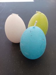 Easter Egg Candles X3