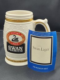 Vintage 1988 Franklin Mint Swan Brewing Co Presentation Tankard Mug Advertising