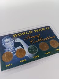 World War II Wheat Penny Collection 1941-1945