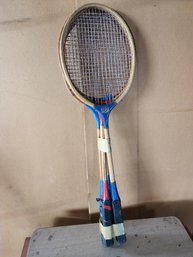 Set Of 4 Vintage Badminton Rackets
