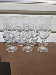 7 Etched Glasses