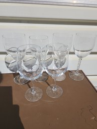 6 Assorted Wine Glasses