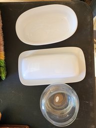 Butter Dish, Bowl, Small Tray
