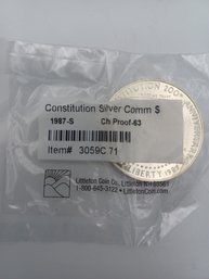 1987-S Constitutional Silver Commerative 200th Anniversary Coin