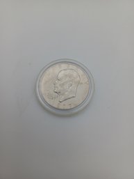 1977 One Dollar Coin In Hard Plastic