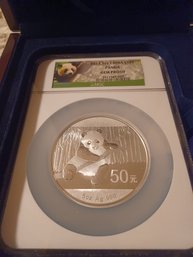 2014 5oz Chinese Commemorative Coin S50Y Panda Gem Proof COA