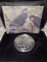 2015 New Zealand Annual Coin Huia Silver Proof Coin