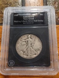 1943 Walking Liberty Silver Half Dollar Coin