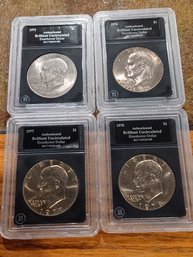 1971,1976,1977,1978 Eisenhower Dollar Coins X4