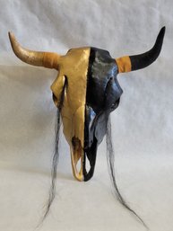 Black And Gold Buffalo Skull CU