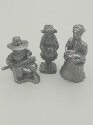 3 Ricker Pewter Figurines