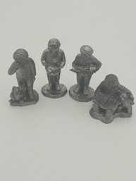 4 Little Kids Ricker Pewter Figurines