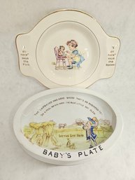 Vintage Baby Plates