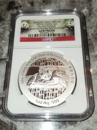 2014 Official Mint Medal China Silver Panda 1oz
