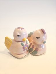 Winking Birds Pottery Salt And Pepper Shakers