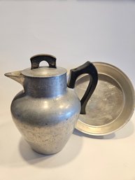 Cast Aluminim Pitcher Teapot & Vintage Bowl
