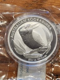 2012 Australia Silver Kookaburra 1oz .999 Silver Coin