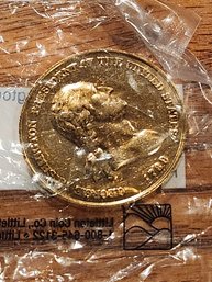 Gold Plated Washington Medal Coin