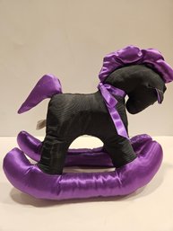 Plush Rocking Horse Black/purple