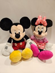 Mickey Mouse And Minnie Plush Toys