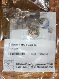 2004-2006 Colorized Jefderson 5C X5 Coin Set