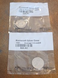 2 Roosevelt Silver Dimes