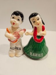 Vtg Aloha Hawaii Salt And Pepper Shakers