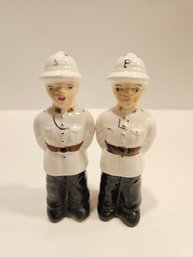 Vtg Jamaican Soldiers Salt And Pepper Shakers
