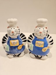 Coco Dowley Cat Chef Salt And Pepper Shakers