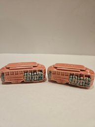 Pink Trolley Salt And Pepper Shakers