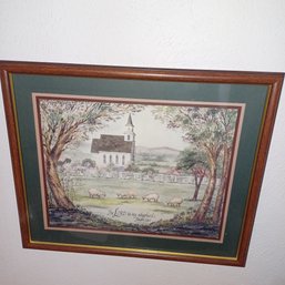 Framed Picture 24in Long X19 1/2 In Tall
