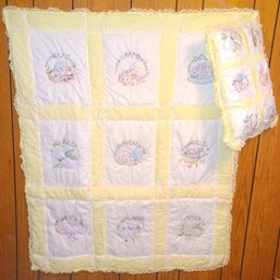 Handmade Baby Blanket And Pillow