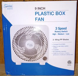 9in Plastic Box Fan