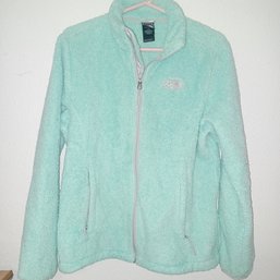 Teal North Face Zip Up Sweater Size Large