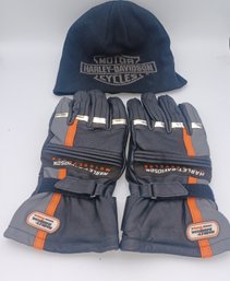 Harley Davidson Cycles Gloves & Beanie