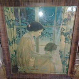 Framed Vintage Picture 26in Tall X 23 1/2wide
