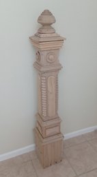 ANTIQUE OAK POST WITH FABULOUS CARVED PANELS