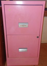 Pink 2 Drawer Metal File Cabinet
