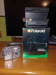 Polaroid One Step 600 Camera & Kodak Camera