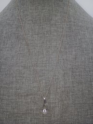 Sterling And Cubic Zirconia Necklace