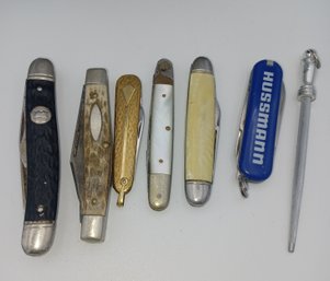 X6 Small Pocket Knifes & Sharpener