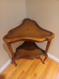 Wood & Metal Ornate Clover Style Table