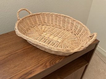 Oval Wicker Basket With Handles