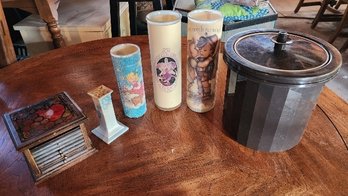 Ice Bucket,candles,coasters,vase
