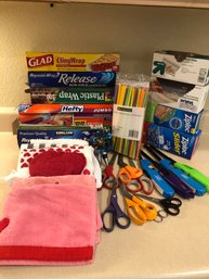 Plastic Wrap, Baggies, Scissors, Lighters & Towels