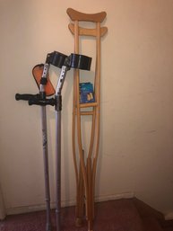 Wooden & Arm Crutches X2 Sets