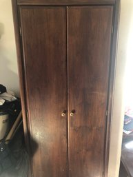 Tall Wooden Clothing Cabinet