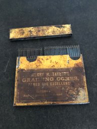 Henry H. Taylors Graining Combs