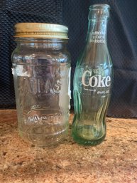 Coca-cola Bottle And Jar
