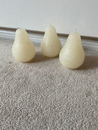 Set Of 3 Pear Candles
